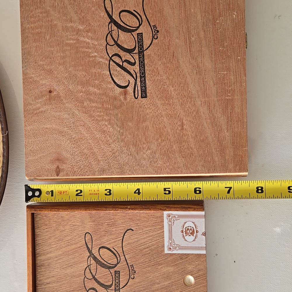 Two RCC Reserva Cristobal Colon wood Cigar Boxes - Picture 11 of 14